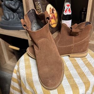 Brown Suede Ankle Boots